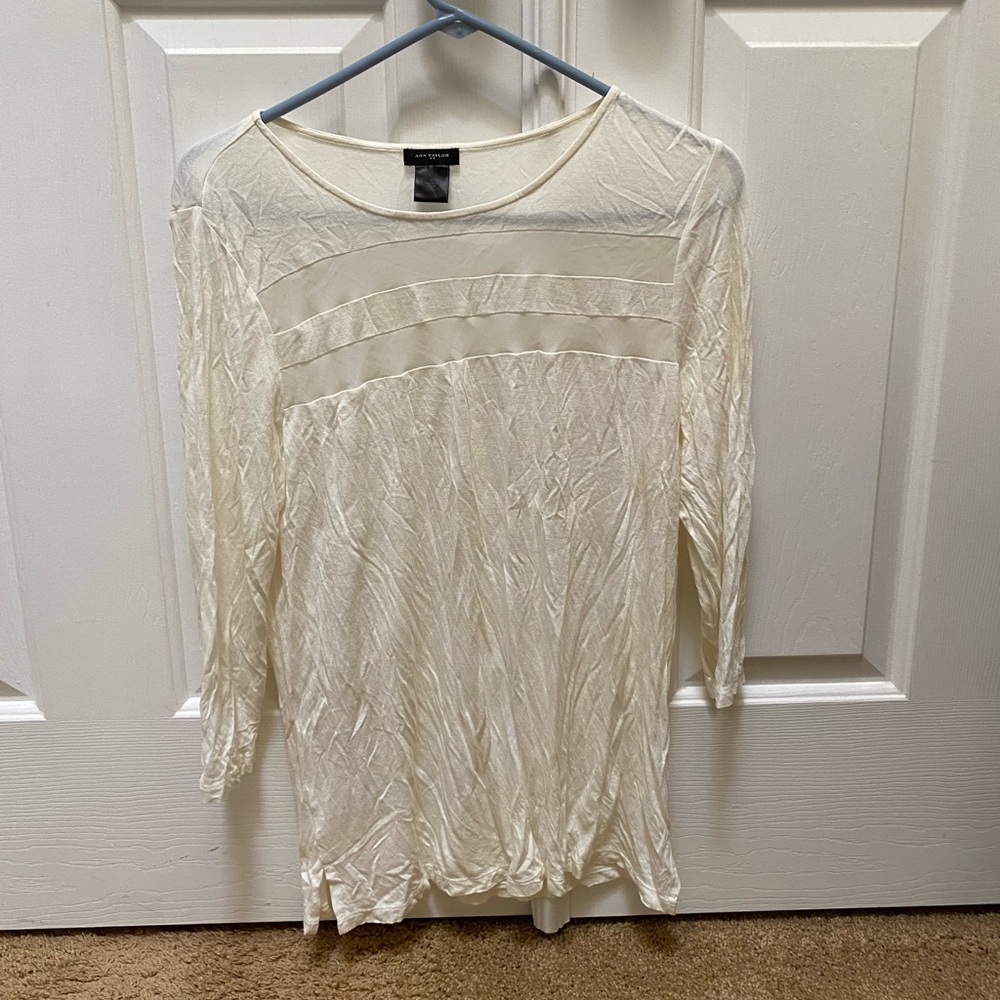 Ann Taylor cream top size large